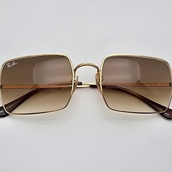 Ray-Ban RB1969 914/751 Rectangle Arista Gold Frame Brown Gradient Len Sunglasses - Picture 11 of 15